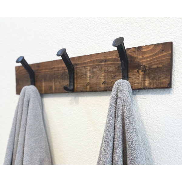 Wall Mounted Wood Towel Bars, Racks, and Stands You'll Love | Wayfair